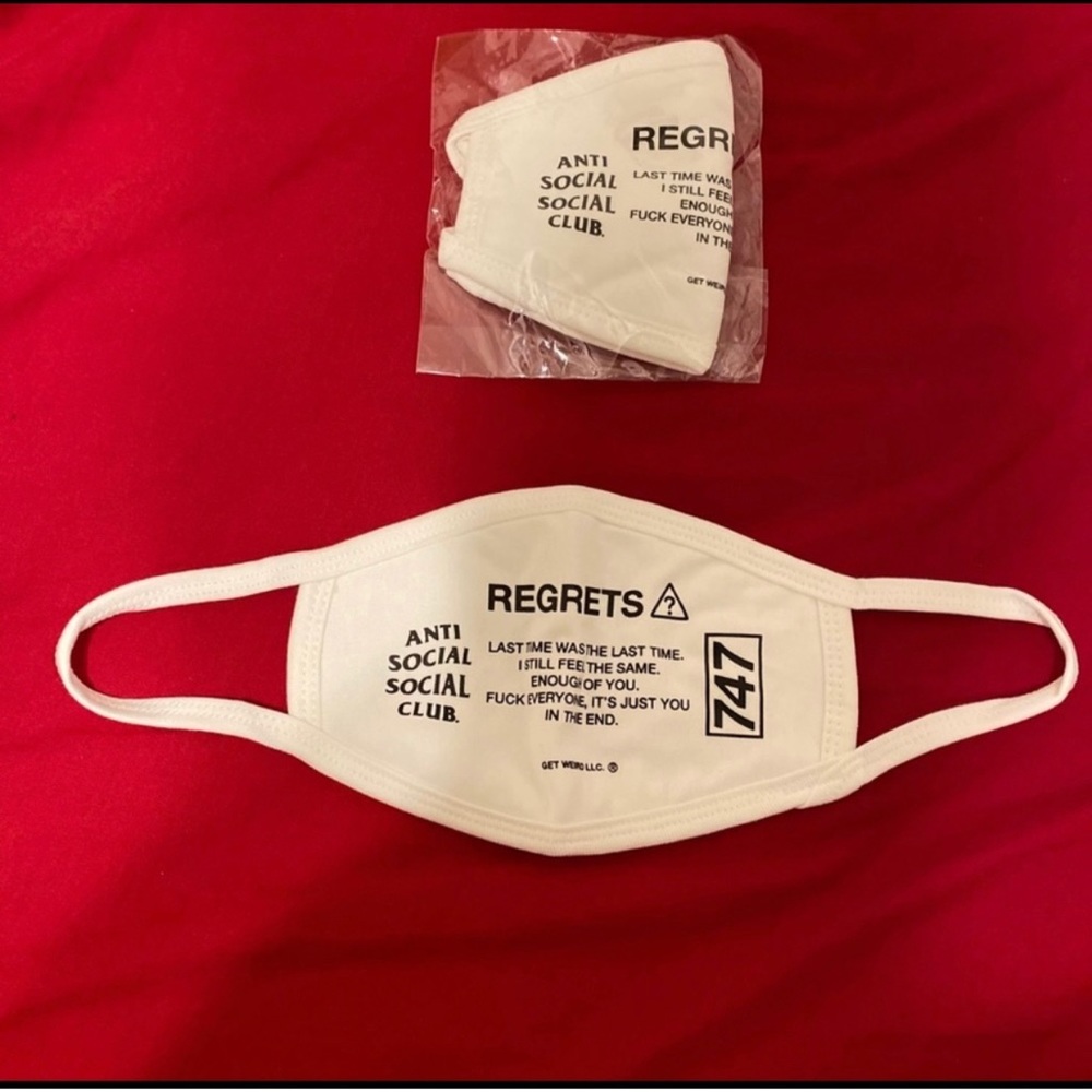 Authentic Anti Social Social Club Face Mask 😷 Brand New Still In Package